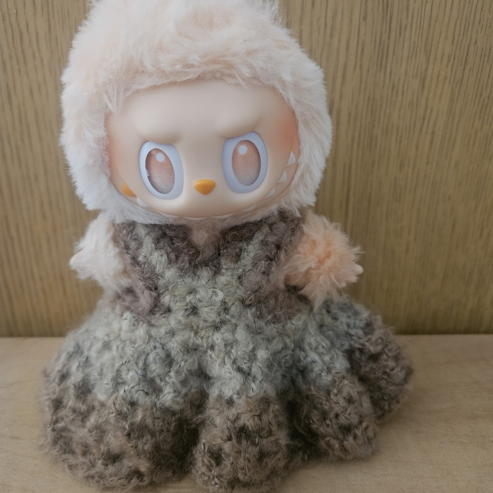 Cute Plush Toy with Knitted Outfit